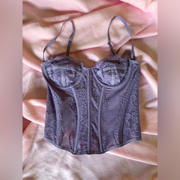Urban Outfitters Out From Under Modern Love Corset Petite Small Purple - Picture 1 of 5